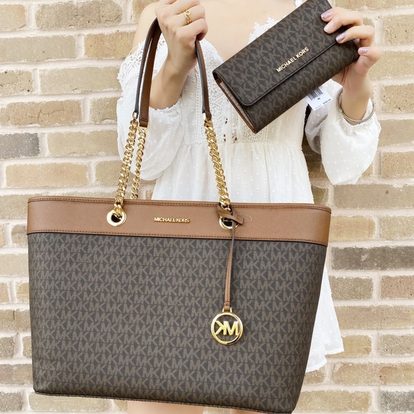 Michael Kors jet set chain tote wallet SET - Picture 4 of 7